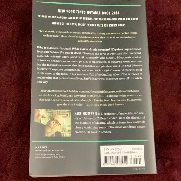 “Stuff Matters” by Mark Miodowink | New York Times Bestseller |Books to read - Picture 2 of 2
